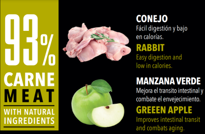 Atlantic Pet Humedo Conejo y Manzana Green Grassland