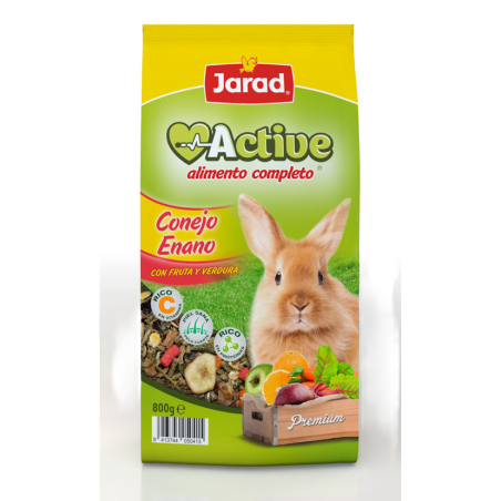 Conejo Enano con Frutas y Verduras